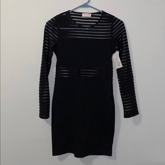 NWT Pink Lily Black Dress - Picture 2 of 5